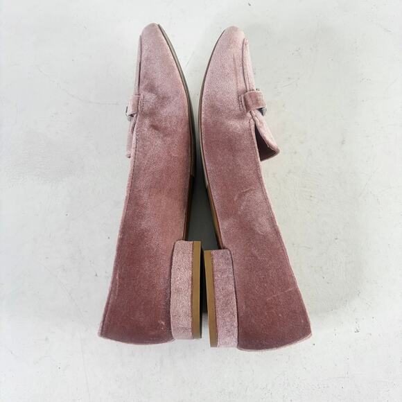 ^_^ Steve Madden Pawly Pink Velvet Horsebit Loafers Sz 8 - Picture 6 of 8